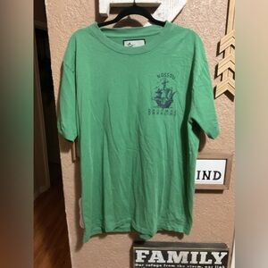 Salty Waves Nassau Bahamas Ship Green Shirt Unisex Size 2XL